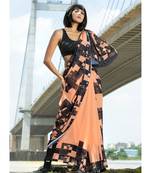 Sunset Skyline georgette digital printed_sarees