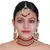 Red Copper Base Kundan Necklace with Earrings & Mang Tika