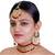 Red Copper Base Kundan Necklace with Earrings & Mang Tika