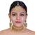 Gold Copper Base Kundan Necklace with Earrings & Mang Tika