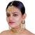Gold Copper Base Kundan Necklace with Earrings & Mang Tika