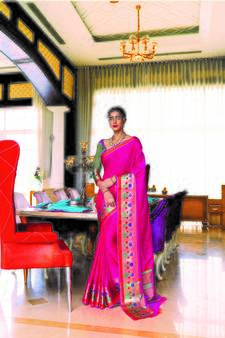 Aurima Crystle Silk Designer Saree For Women