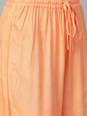 Orange printed cotton kurtas-and-kurtis 5