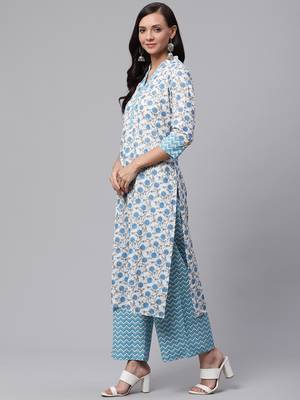 White printed cotton kurtas-and-kurtis 3