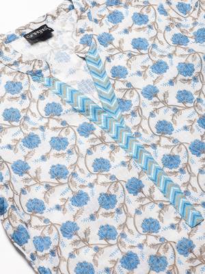 White printed cotton kurtas-and-kurtis 5