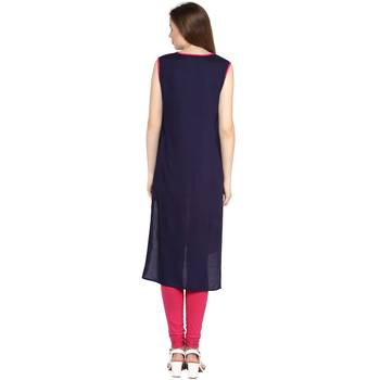 Multicolor plain viscose rayon ethnic-kurtis 2