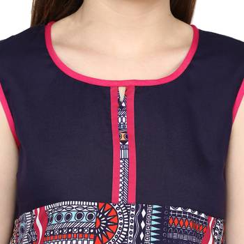 Multicolor plain viscose rayon ethnic-kurtis 5