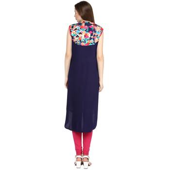 Multicolor plain viscose rayon ethnic-kurtis 2