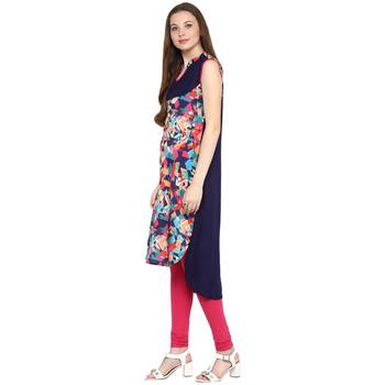 Multicolor plain viscose rayon ethnic-kurtis 3