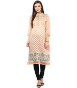 Pink plain cotton ethnic-kurtis