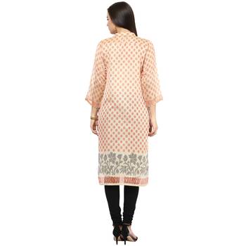 Pink plain cotton ethnic-kurtis 2