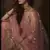 Enchanting Pink sequins embroidered net fabric sharara suit