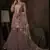 Purple sequins embroidered net sharara suit