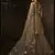 Beige sequins embroidered net sharara suit