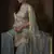 Grey sequins embroidered net sharara suit