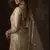 Beige sequins embroidered net sharara suit
