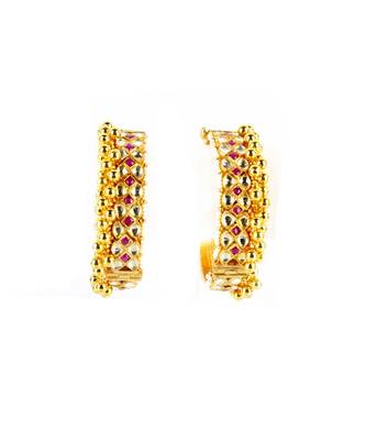 Kundan Ruby Bangles 1