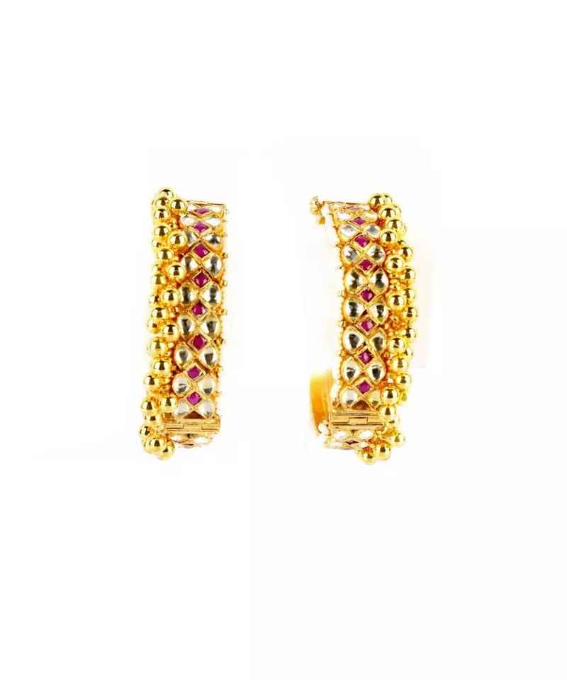 KUNDAN RUBY BANGLES