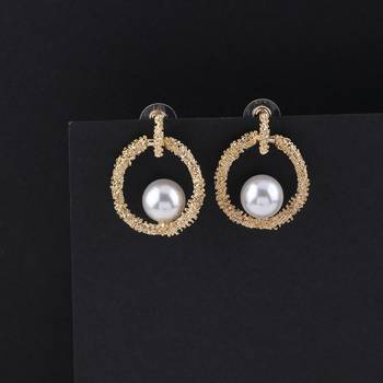 Party Wear Charm Pearl Stud Earring For Women Girl 1