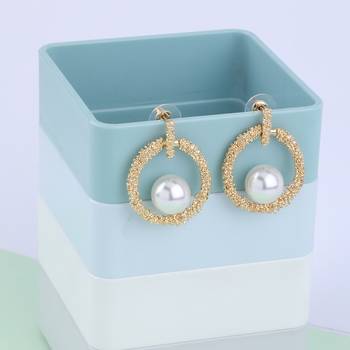 Party Wear Charm Pearl Stud Earring For Women Girl 2