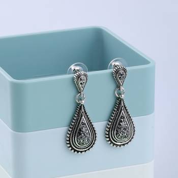 Exclusive Oxidised silver Party Wear Dangle Earring For Women Girl 1