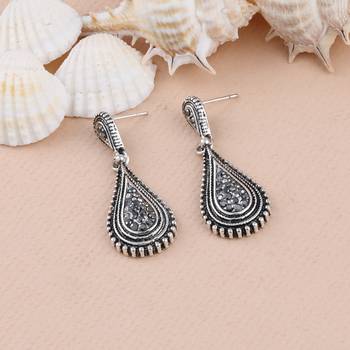 Exclusive Oxidised silver Party Wear Dangle Earring For Women Girl 2