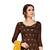 Brown jacquard banarasi silk salwar