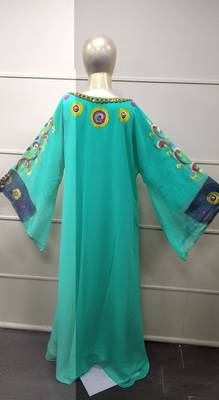 Royal Hand Paint Party Evening Dress Arabic Egypt Kaftan Maxi Gown Farasha 5916 3