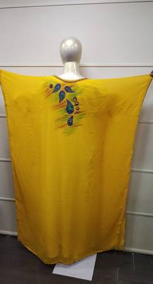 Royal Hand Paint Party Evening Dress Arabic Egypt Kaftan Maxi Gown Farasha 0422 3