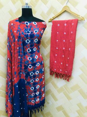 Elora Rayon Bandhani Printed Salwar Suit Unstitched Dress Material for  1