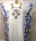 Royal Hand Paint Party Evening Dress Arabic Egypt Kaftan Maxi Gown Farasha 0549