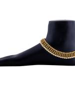 Gold plated designer pearl Diamond Anklet for Women And Girl
