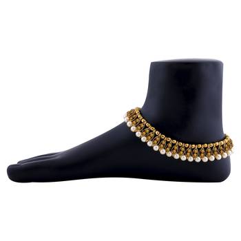 Antique Golden Kundan Anklet for Women And Girl 1
