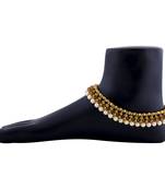 Antique Golden Kundan Anklet for Women And Girl