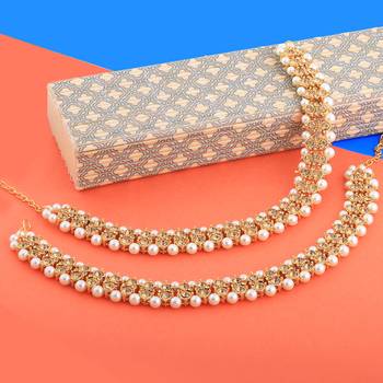 Gold plated Attractive Designer kundan Anklet for Women And Girl 4