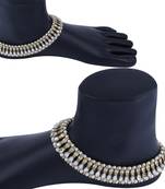 Gold plated White Diamond Anklet for Women And Girl