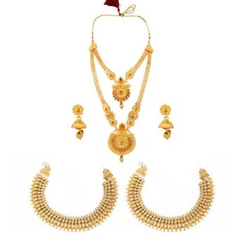 Designer Traditional Necklace With Anklet  Jewellery Set For Women Girls 4
