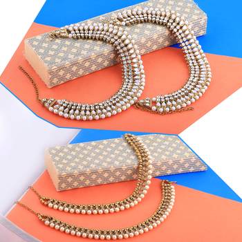 Designer Traditional Necklace With Anklet  Jewellery Set For Women Girls 1