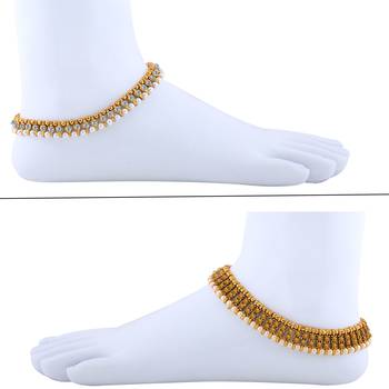 Designer Traditional Necklace With Anklet  Jewellery Set For Women Girls 3