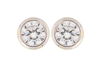 floral design american diamond studds earrings with blue stone studded dangler earrings 4