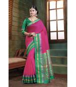 Sangam Prints Pink Cotton Handloom Woven Work Traditional Saree