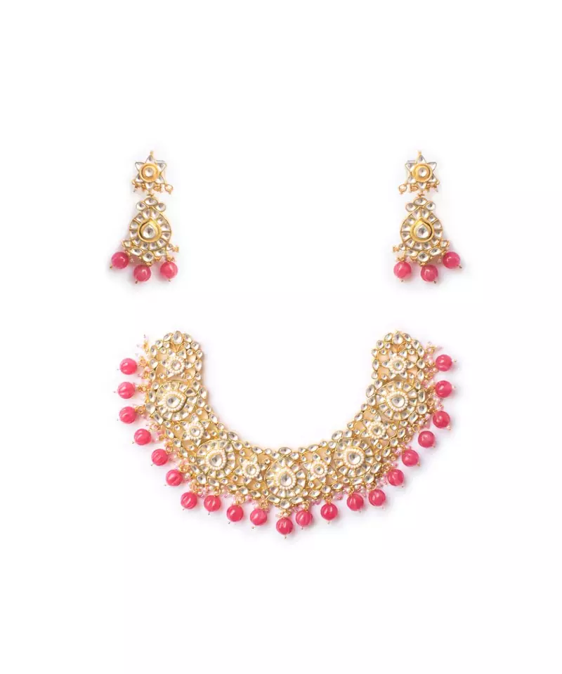 KUNDAN PINK NECKLACE