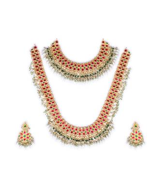 Kundan Ruby Bridal Set With Earrings 1