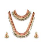 Kundan Ruby Bridal Set With Earrings