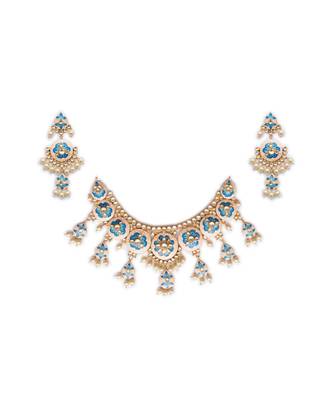 Gold Plated Meenakari Necklace Set 1