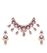 Navy Blue Meenakari Necklace Set