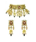 Kundan Red Choker With Earrings