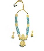 Kundan  Long Pendant Necklace With Earrings