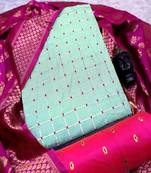 Sky-blue banarasi banarasi salwar