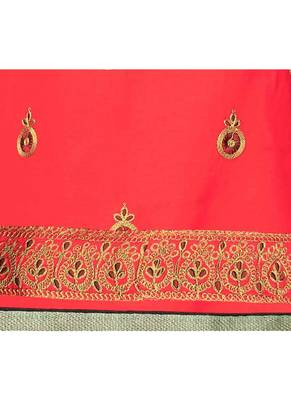 Peach hand embroidery cotton salwar 4